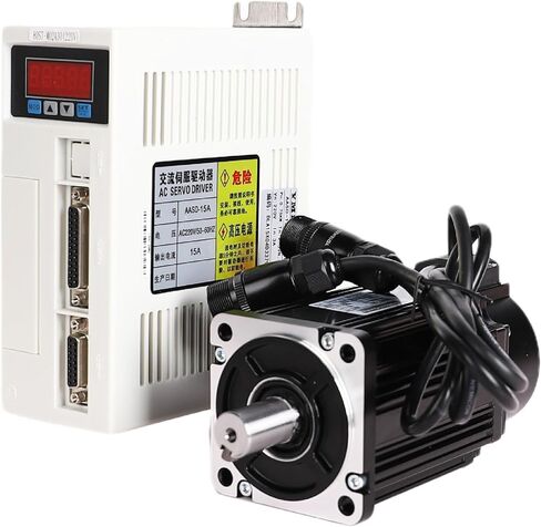 400W 730W 750W 1KW AC Servo Motor 80ST 220V مرحلة واحدة محرك AC محرك AC تقليل الضوضاء الدائمة MAGNET AASD-15A (1KW 80ST-M04025) in Kuwait