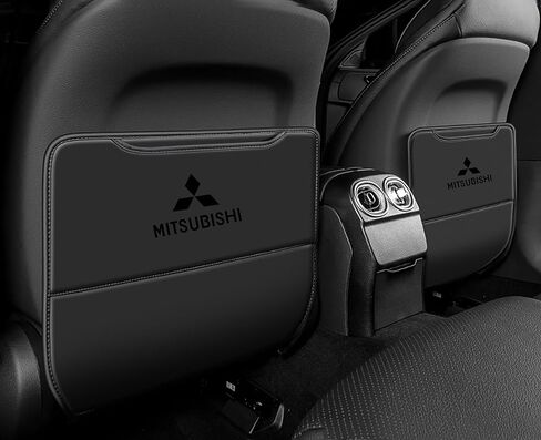 2 Pcs Car Seat Kick Mats Back Seat Protector for Sedans Colt/Colt Plus Mirage/Mirage G4 Outlander PHEV(Outlander PHEV), Car Leather Kick Mats, Car Seat Back Protection Pad Anti-Kick Scratch Resistant in Kuwait