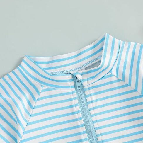 Fanvereka Toddler Infant Baby Boys Summer Rash Guard Swimsuit Shirt Bodysuit Short Sleeve Zipper Jumpsuit Swimwear in Kuwait