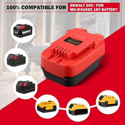 محول DM18BAU لأدوات Bauer 20V Max Cordless ، استخدم ON لـ DEWALT 20V و MILWAUKEE M18 (محول فقط) in Saudi Arabia
