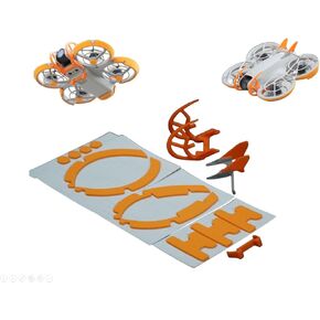 NEO Drone Protection Set for DJI Neo, 360° Anti-Collision Accessories Skin with Bumper Ring, Tail Wing, Battery Protector, ABS+EVA Material (Red)