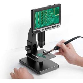 500X-2000X 12MP Digital Microscope with 7" Screen for Industrial Biological Cell