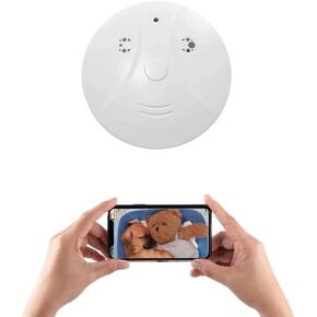 Intelligent Smoke Camera, Supports Remote Monitoring with Mobile Phone, 1080P high-Definition WiFi, Suitable for Home Security