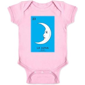 Pop Threads La Luna Moon Loteria Card Mexican Bingo Baby Toddler Kids Girl Boy T-Shirt