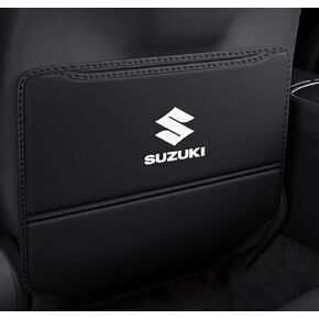2 Pcs Car Seat Kick Mats Back Seat Protector for Suzuki Across Swace Urban Cruiser, Car Leather Kick Mats, Car Seat Back Protection Pad Anti-Kick Scratch Resistant,A Short-C Dark Brown