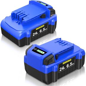 FSKE 2Pack 6.5Ah Lithium ion Replacement for Kobalt 24V Battery KB624-03 KB524-03 KB424-03 etc