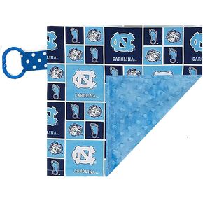 North Carolina UNC Tar Heels Licensed 10 x 10 Baby Crinkle Minky Lovey