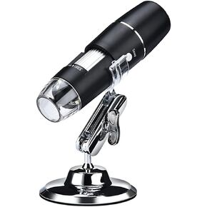Wireless Digital Microscope Handheld USB HD Inspection Camera 50x-1000x Magnification with Stand Compatible with iPhone iPad Samsung Galaxy Android Mac Windows Computer