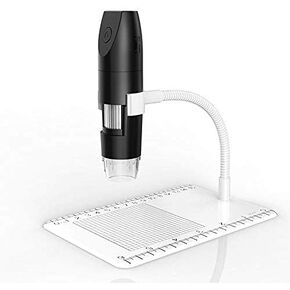 1000X WiFi Microscope LED Illuminated 1080P Electronic Microscopes for PCB Jewelry Inspection Digital Microscope Android iOS PC (Color : White Magnification : 1000X) (Black 1000X)