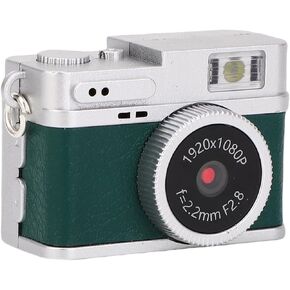 Yunir Mini Keychain Camera,1080p Small Nostalgia Retro Camera,Portable Micro Video Camcorder,20MP 0.96in Screen Small Video Camcorder Built in LED Fill Ligh for Taking Photos Cycling (Green)
