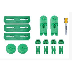 MICROJIG Matchfit Workholding Clamp Kit & Dovetail Router Bit - 1/4" Shank Bundle, Dovetail Track Groove, Low Profile Design Clamp System for CNC, Fixtures, Jigs, CN-P1234K11+R5