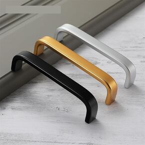 Zinc Aolly Silver Cabinet Handles Kitchen Cupboard Pulls Drawer Knobs Fashion Furniture Handle Door Hardware 1Pcs (Color : 275-128 Silver)