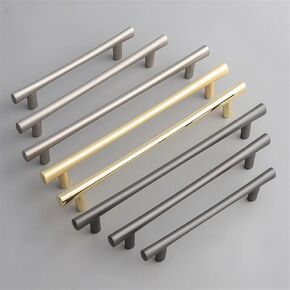 Personalized Slim Waist Shape Kitchen Drawer Handles Modern Simple Zinc Alloy Cabinet Closet Wardrobe Door Handles for Furniture 1Pcs (Color : Bright Gold 128mm)