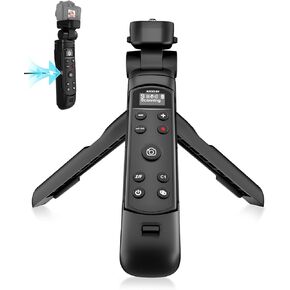 for Sony Tripod with Rechargeable Remote Control - Aodelan Wireless Shooting Grip with OLED Screen for Vlogging for ZV-E10,ZV-1F,ZV-E10 II,RX100 VII,a6100,a6400,a7 III,a9 II etc;Replace Sony GP-VPT2BT