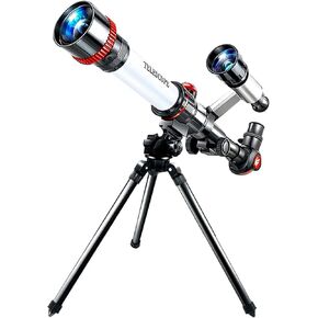 Adults Kids Monocular Telescope Floor Standing 50mm Refractor with Finder Scope & Tripod Astronomical Telescope Best Portable Telescope Beginner Gift for Space Observatio Beautiful Home