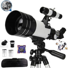 Telescopes for Kids Telescope Travel Scope for Kids Beginners 70Mm Aperture 400Mm with Tripod Eyepiece Finder and Smartphone Adapter