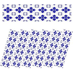 Fluorescent Light Covers for Ceiling Lights Mexican Seamless Flower Talavera Ceramic Tile Easy to Install Magnetic Light Filter for Classroom Office Hospitals School Home Decor