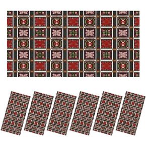 Fluorescent Light Covers for Ceiling Lights Indian Embroidery Flowers Leaves Italian Majolica Tile Easy to Install Magnetic Light Filter for Classroom Office Hospitals School Home Decor