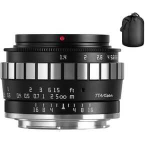 TTArtisan Wide-Angle 23mm F1.4 APS-C Manual Focus Lens Compatible with Fuji X Mount X-A1、X-A10、X-A2、X-A7、X-M1、X-M2、X-H1、X-T1、X-T10、X-T2、X-T20、X-T3、X-T4、X-T100、X-T200、X-T30、X-PR01、X-PR03、X-E1