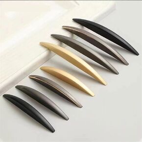 Cabinet Handle Pearl Gray Brigh Gold Cabinet Door Handles Zinc Alloy Drawer Knobs Pulls Kitchen Furniture Handle Hardware 1Pcs (Color : Pearl Gold 96mm)