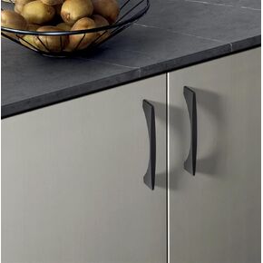 Black Cabinet Handle Cupboard Wardrobe Pull Drawer Pulls Modern Dresser Knob Furniture Handles Muebles Knobs and Pulls 1Pcs (Color : 160mm, Size : 6pc)