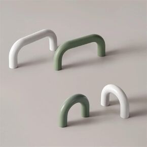 Morandi Color Furniture Handle Wardrobe Door Handle Drawer Cabinet Pull Nordic Cabinet Handle White Green Handle 1Pcs (Color : 2218White-32mm, Size : 1 pc)