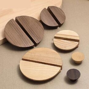 Wooden Cabinet Handles Drawer Knobs Wardrobes Handle Hardware Children's Room Furniture Accessories Door Pulls 1Pcs (Color : Original Oak 64mm)
