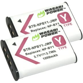 بطارية Wasabi Power for Sony NP-By1 و Sony HDR-AZ1 Action Cam Mini (حزمة)
