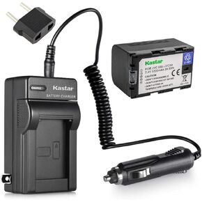 Kastar Battery (1-Pack) and Charger Kit for JVC SSL-JVC50 and JVC GY-HMQ10, GY-LS300, GY-HM200, GY-HM600, GY-HM600E, GY-HM600EC, GY-HM650 Camcorders