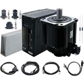 180ST-M27015/M35015/M48015 with T3A Driver 4.3 5.5 7.5 KW 380V AC Servo 3 Phase Motor Kit with Brake 1500 RPM 27/35/48 Nm(27Nm RS485)