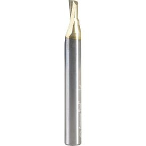 Amana Tool Solid Carbide Soft Aluminum Cutting Up-Cut (Up Shear) Router Bit, ZrN Coated, 51450, 3/16 D x 1/4 CH x 1/4 SHK x 2 Inch Long x 1 Flute