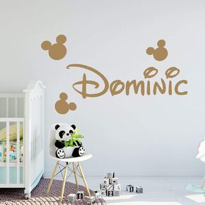 Mickey Wall Decal Name Boy Nursery Baby Boys Room Decor Custom Name Decal Personalized Name Wall Decor Children Kids Nursery Decal Vinyl Sticker kp2