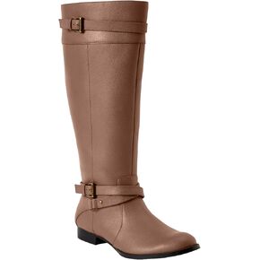 Comfortview Women's Wide Width The Janis Wide Calf Leather Boot