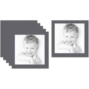 12x16 Granite/Mountain Grey Custom Mat for Picture Frame with 8x12 Opening Size (Mat Only, Frame NOT Included) - 1 Pack