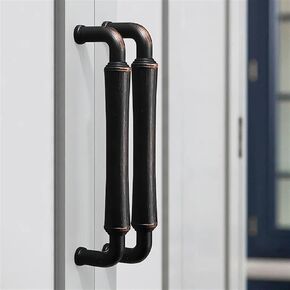 Bronze Wardrobe Closet Knob Antique Nordic Square Kitchen Cupboard Handle Black Red Drawer Cabinet Pull Handles for Furniture 1Pcs (Color : Single Hole Round)