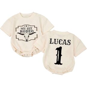 Personalized My First Rodeo Outfit Boy, 1st Birthday Boy Sweater Romper, First Birthday Gifts For Boys
