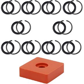 [10-Pack] 3/8" Impact Wrench Retaining Ring Clip with O-Ring & Retainer Ring Anvil Install Tool — Compatible with Milwaukee Type Cordless/Pneumatic Impact Tools