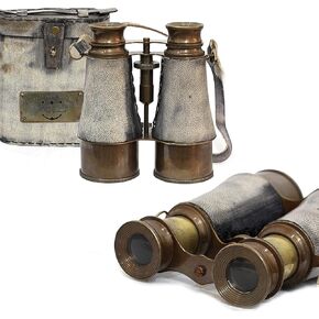 Nautical Vintage Antique Design Brass Victorian Marine London-1915 Binoculars Spyglass, High Powered Binocular for Hunting and Bird Watching, Collectible Items for Home Décor, Birthday Gift (Orange)
