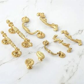 French Light Luxury Brass Handle Dresser Door Pulls European Fashion Cabinet Kitchen Knobs Modern Furniture Cupboard Hardwares 1Pcs (Color : DG010 107mm)