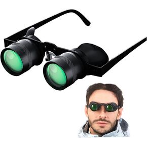 Hands Free Binoculars Binoculars Glasses Portable Hands Free Binoculars Telescope 10X Zoom Glasses for Outdoor Fishing