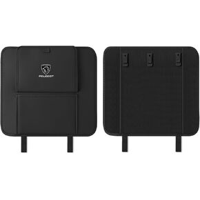 2 Pcs Car Seat Kick Mats Back Seat Protector for Peugeot Rifter Traveller Expert Boxer, Car Leather Kick Mats, Car Seat Back Protection Pad Anti-Kick Scratch Resistant,Black