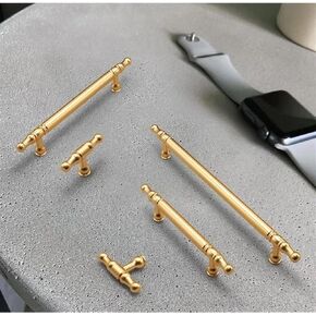 Cabinet Handles Aluminum Alloy Kitchen Door Handle Drawer Knobs Wardrobe Door Handles Gold Modern Handles for Furniture Hardware 1Pcs (Color : Gold 128mm)