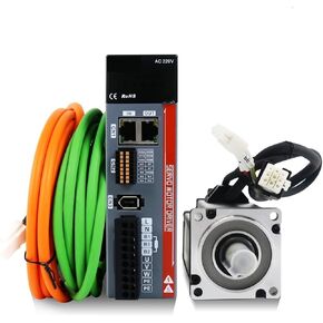 LC10E 100W200W400W600W AC servo Motor Driver Controller kit 0.32/0.637/1.27/1.91Nm AC servo Driver Motor kit(100W Absolute 17)