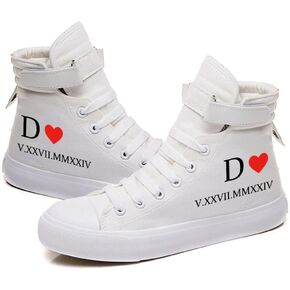 Custom Roman Numeral Date Sneakers Couples Matching Gifts Wedding Gifts Bridal Shower Gifts Wedding Shoes