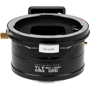 Fotodiox Pro TLT ROKR - Tilt/Shift Lens Mount Adapter Compatible with Mamiya 645 (M645) Lens to L-Mount Alliance Mirrorless Cameras