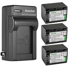 Kastar 2-Pack Battery and AC Wall Charger Replacement for HDR-TD30, HDR-XR150, HDR-XR155, HDR-XR160, HDR-XR260 Camera, HDV-201LM, HDR-AE8 4K WiFi Full HD 1080p 60fps Digital Camera