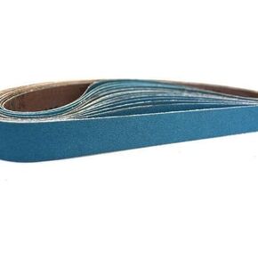 Premium 1-1/8 x 21 Zirconia Cloth Sanding Belts | For Wood, Metal, Car Restoration & Composites (120 Grit, 30 Pack)