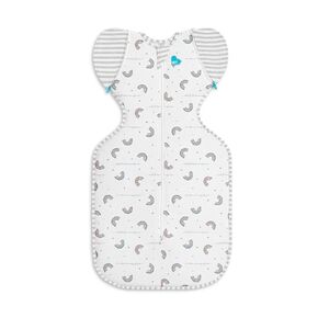 Love to Dream Swaddle Up Transition Swaddle, Patented Zip-Off Wings, Gently Help Baby Transition from Being Swaddled to Arms Free When Showing Signs of Rolling, 1.0 TOG, 19-24 lbs, Rainbow Dream