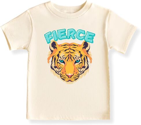 Fierce Tiger Baby Bodysuit Tiger Tshirt for Kids Toddler Tee Cute Baby Gift for Baby Clothes Animals in Saudi Arabia