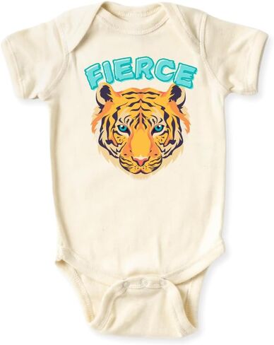 Fierce Tiger Baby Bodysuit Tiger Tshirt for Kids Toddler Tee Cute Baby Gift for Baby Clothes Animals in Saudi Arabia